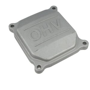 OHV engine valve cover with mounting holes