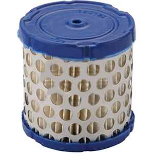 Cylindrical air filter with blue top cap