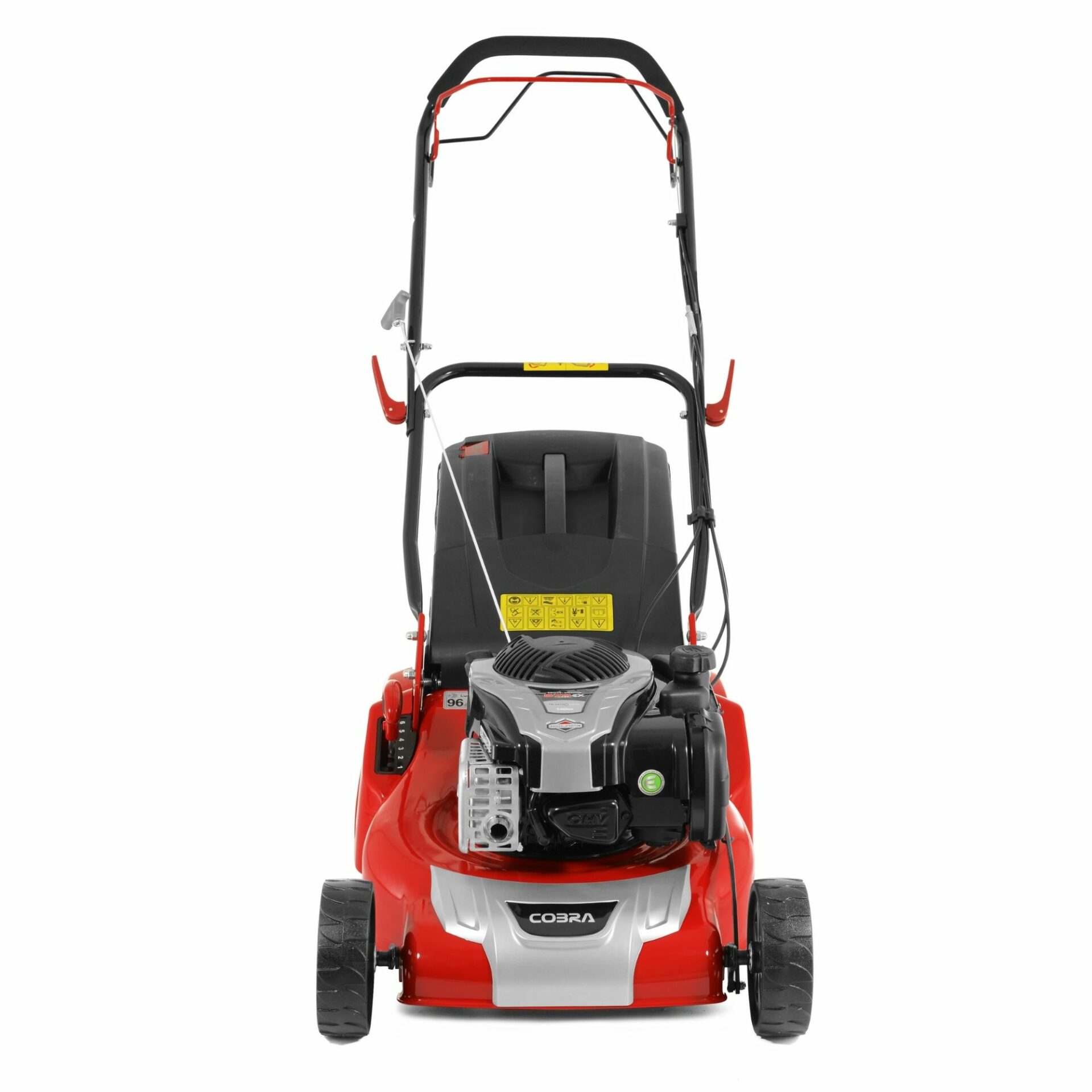 dyh40eu4gux.jpg - Mowers Online Red and white self-propelled lawn mower