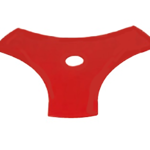 Red bikini bottom with oval cutout