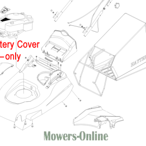 Lawn mower battery cover parts diagram