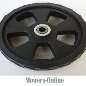 Rubber wheel with tire and bearing