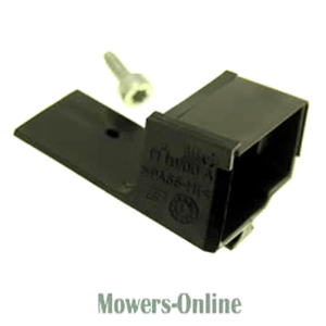 Lawn mower blade replacement bolt and bracket