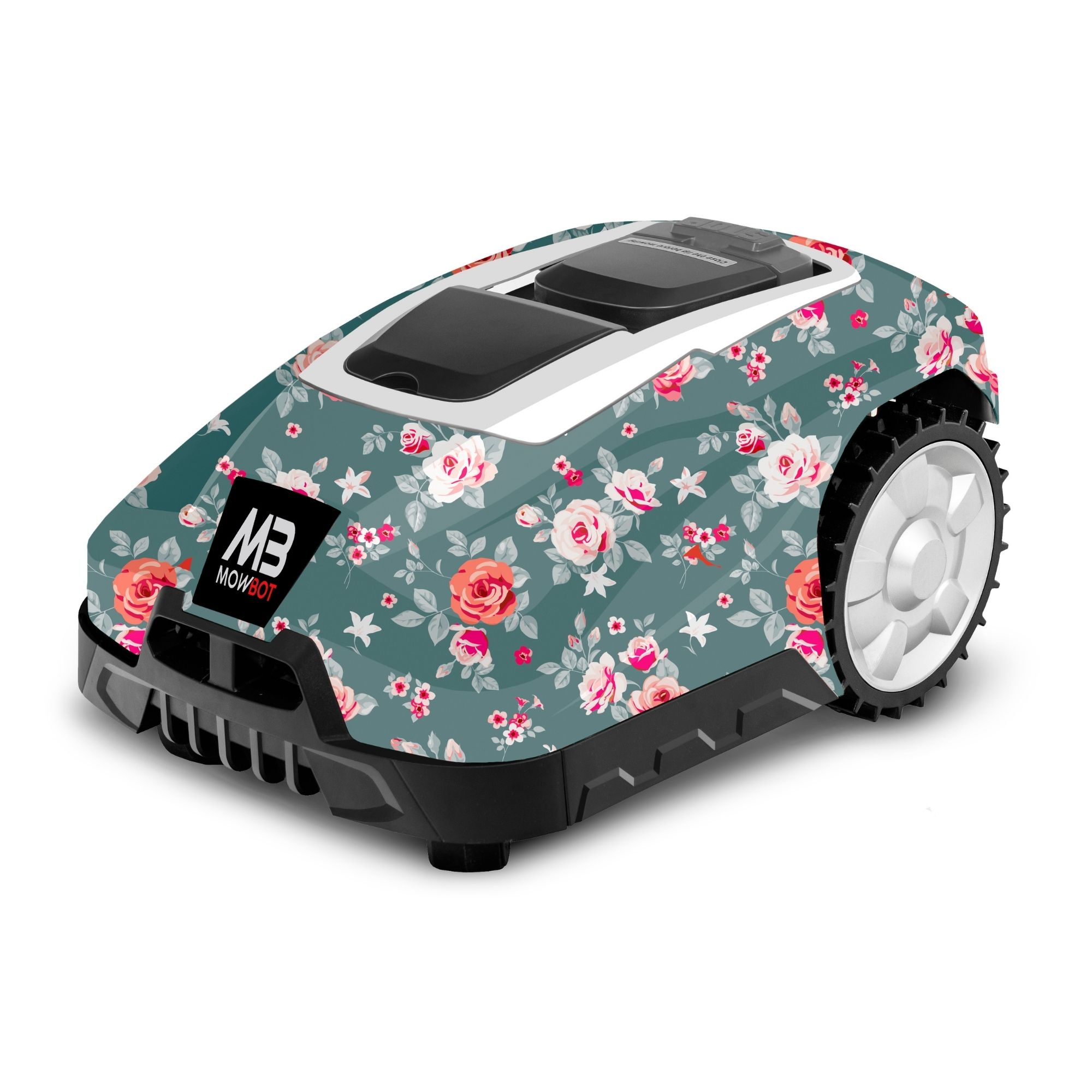 efrki2md1cw.jpg - Mowers Online Robot lawn mower with floral pattern design