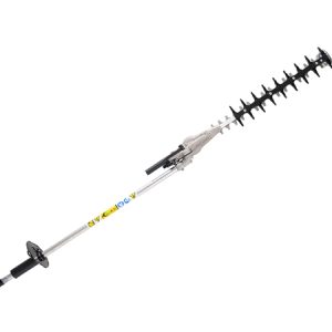 Pole hedge trimmer with shaft and blade head