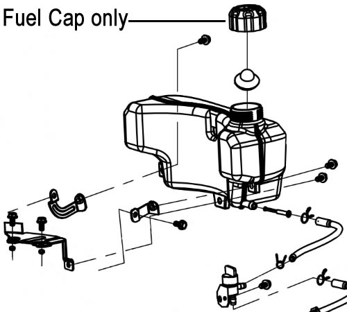 ehlh5urzeh1.jpg - Mowers Online Fuel cap and carburetor assembly diagram