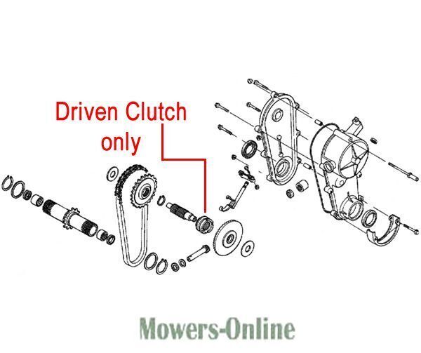 P - Mowers Online Driven clutch assembly diagram parts exploded view