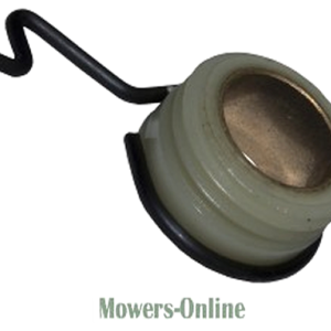 Lawn mower trimmer head with black cord