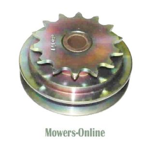 Clutch assembly with sprocket and bearing plate