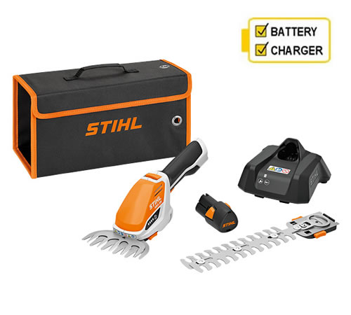 enumawzbkxm.jpg - Mowers Online STIHL cordless hedge trimmer kit with battery and charger