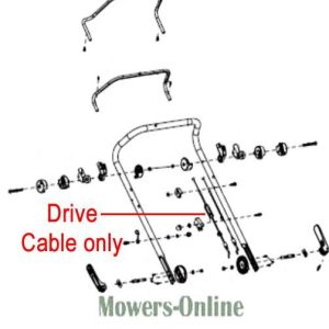 Lawn mower drive cable parts diagram