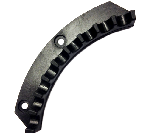 evhbs55ur0r.png - Mowers Online Curved black picatinny rail section with mounting holes