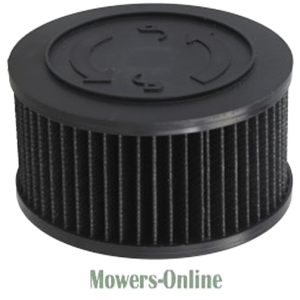 Cylindrical pleated air filter with top cap