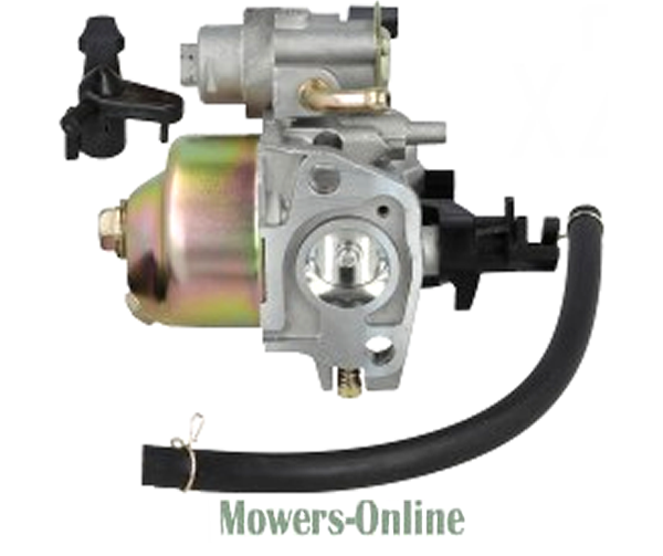 f5ucj22pvzs.png - Mowers Online Carburetor assembly with fuel bowl and linkage