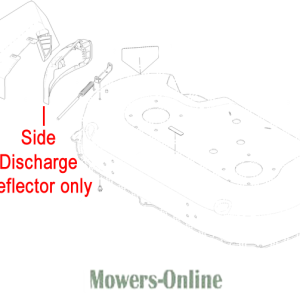 Lawn mower side discharge deflector parts diagram