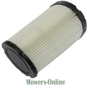 Pleated cylindrical air filter with black end caps