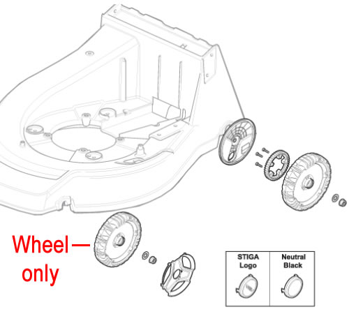fcfnphzcsne.jpg - Mowers Online Lawn mower wheel assembly diagram with parts
