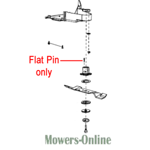 Flat pin lawn mower deck pulley assembly diagram