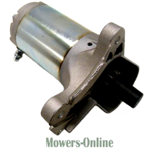 Lawn mower starter motor with drive gear