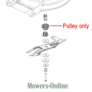 Lawn mower pulley assembly diagram component