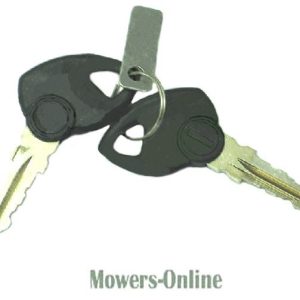 Lawn mower ignition key with two keys