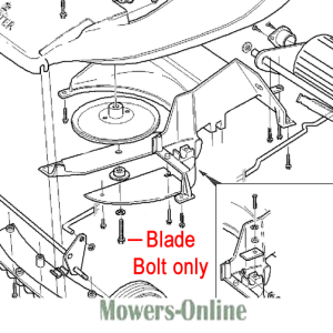 Lawn mower blade bolt assembly diagram