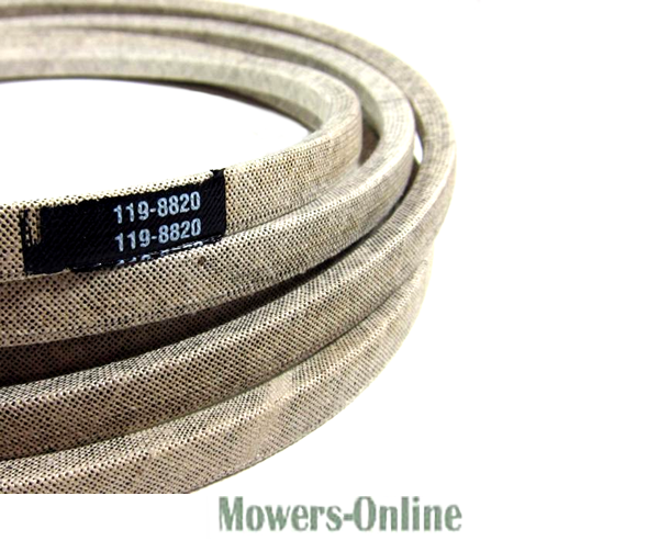foxqsoqcknb.png - Mowers Online Lawn mower belt with part numbers 119-8820