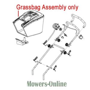 Grassbag assembly diagram with parts breakdown