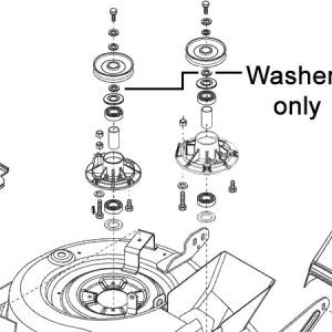 Lawn mower deck pulley assembly diagram