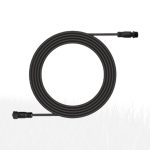 Black coiled extension cable with connectors