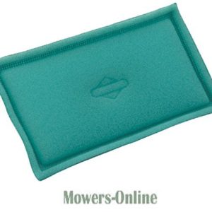 Turquoise felt storage tray with logo