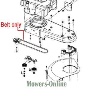 Lawn mower belt and pulley assembly diagram