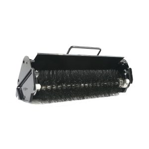 Cylinder brush sweeper attachment for lawn mower