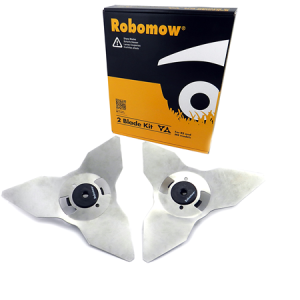 Robomow blade kit with packaging and blades