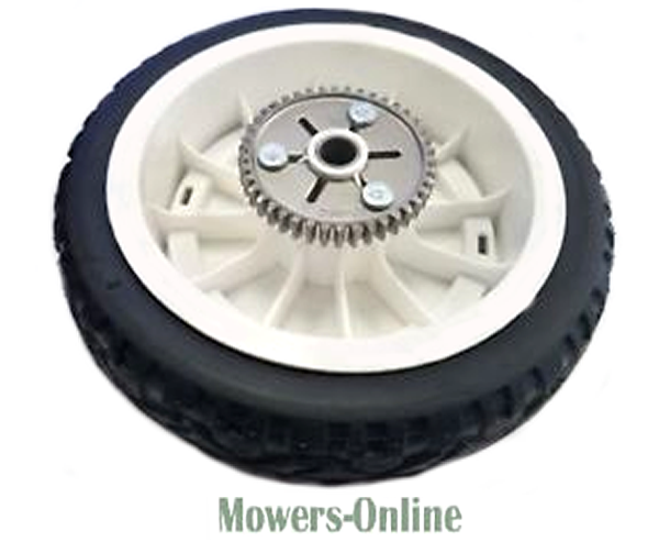 fzm3efdgfko.png - Mowers Online Lawn mower wheel with gear assembly