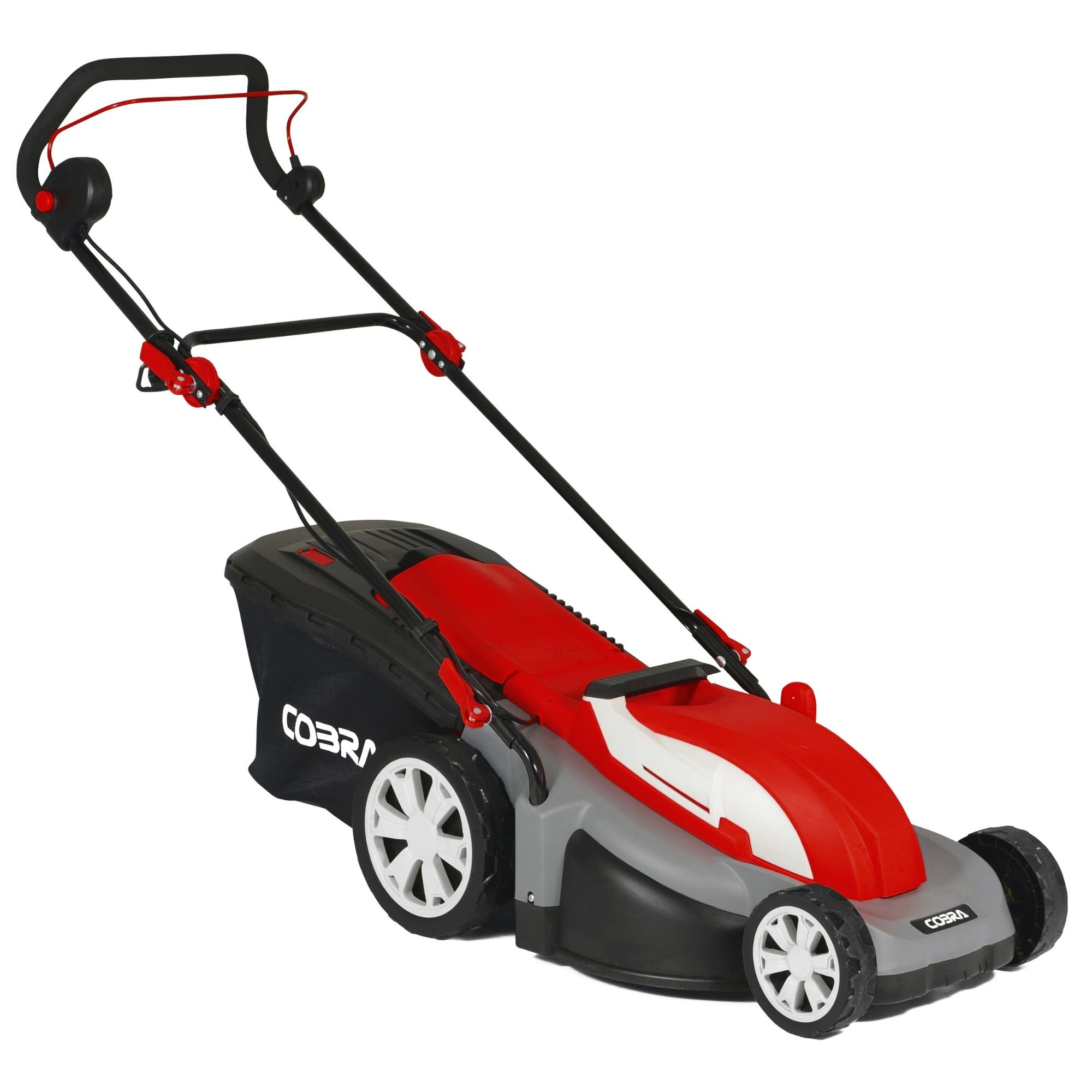 fzubp22wnrg.jpg - Mowers Online Cobra electric push lawn mower with red deck