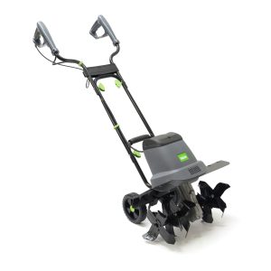 Electric garden cultivator with tines and handles