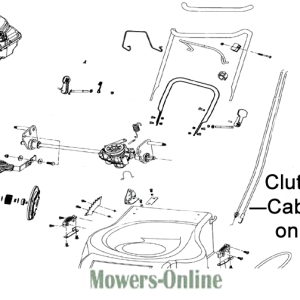 Lawn mower clutch cable assembly diagram