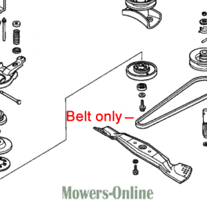 Lawn mower belt and pulley replacement parts diagram