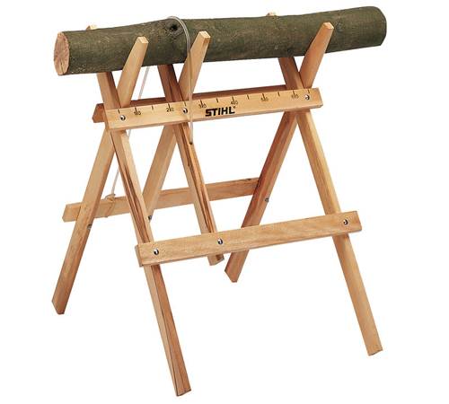 g5so2oxn3df.jpg - Mowers Online STIHL wooden sawhorse for cutting logs