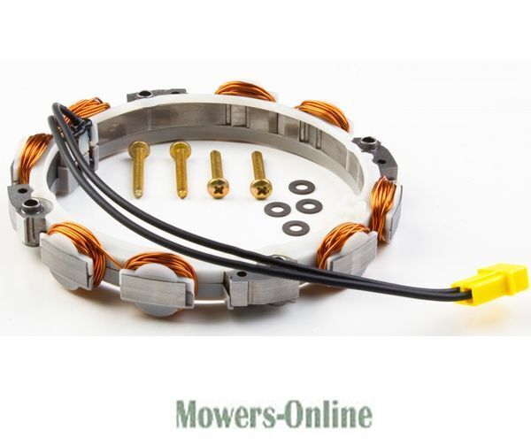 P - Mowers Online Stator assembly with coils and brass fasteners