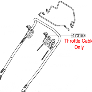 Throttle cable assembly 470153 for lawn mower