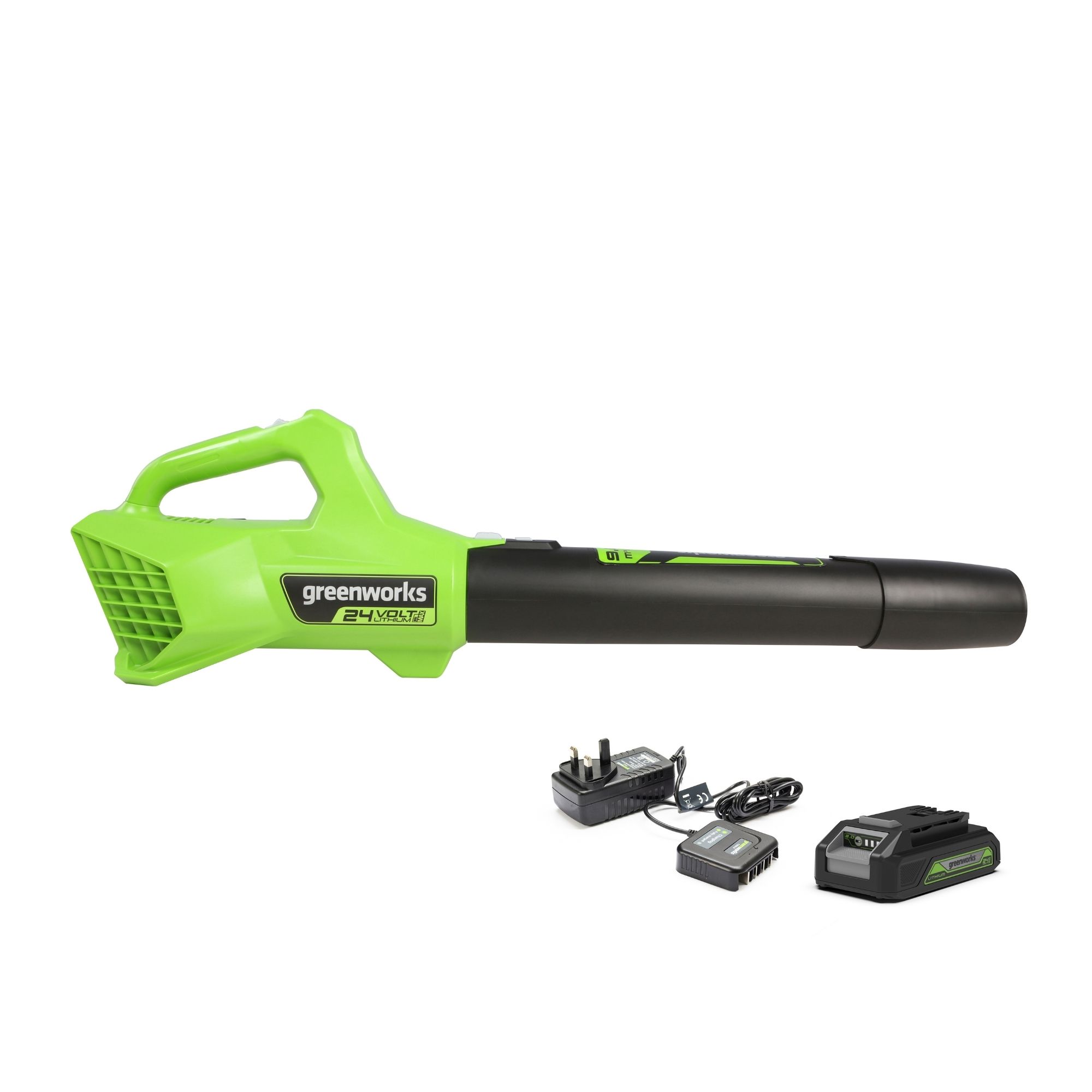 gj0hbju1032.jpg - Mowers Online Greenworks cordless leaf blower with batteries and charger