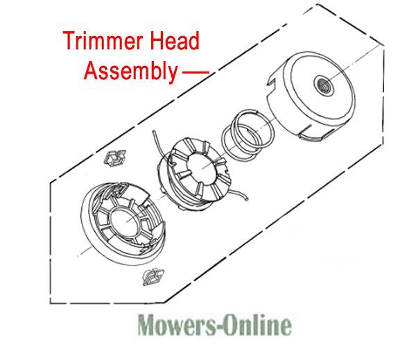 P - Mowers Online Trimmer head assembly exploded diagram parts