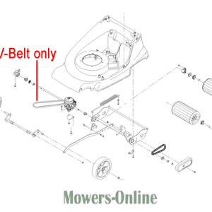 V-Belt lawn mower replacement parts diagram