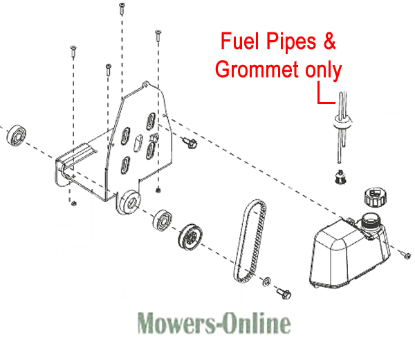 gojwv3ec5c2.png - Mowers Online Fuel pipes and grommet parts diagram