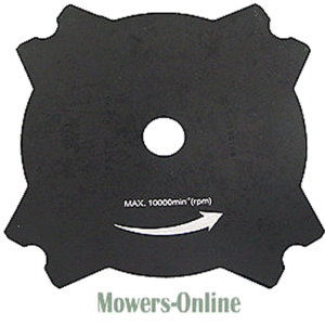 Lawn mower blade with MAX 10000rpm specification