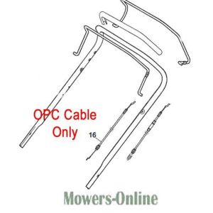 OPC cable assembly for lawn mower deck