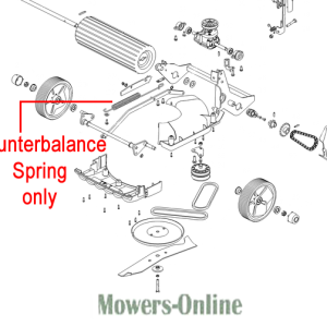 Counterbalance spring lawn mower parts diagram