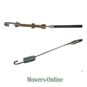 Lawn mower brake cable and spring assembly